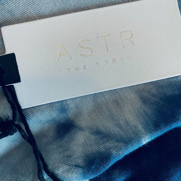 NWT ASTR the Label tie dye bodysuit Womens Extra Small blue long sleeve bodycon - Picture 7 of 8